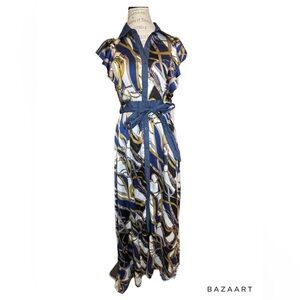 Baroque Print Maxi dress, size Medium